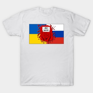 No War poster Ukraine and RUSSIA T-Shirt
